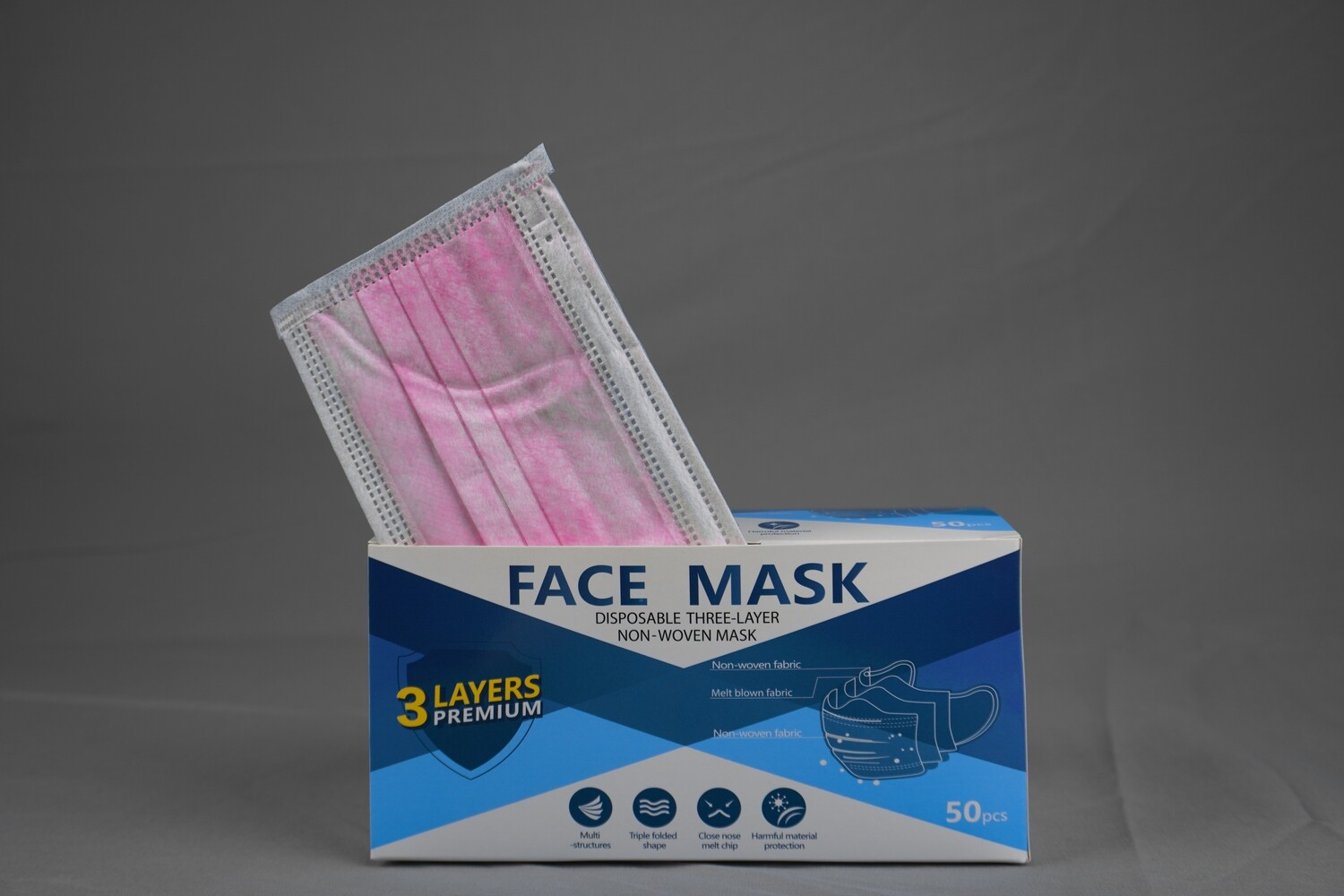 Disposable Pink Face Mask 3ply Disposable Pink Face Mask 3ply