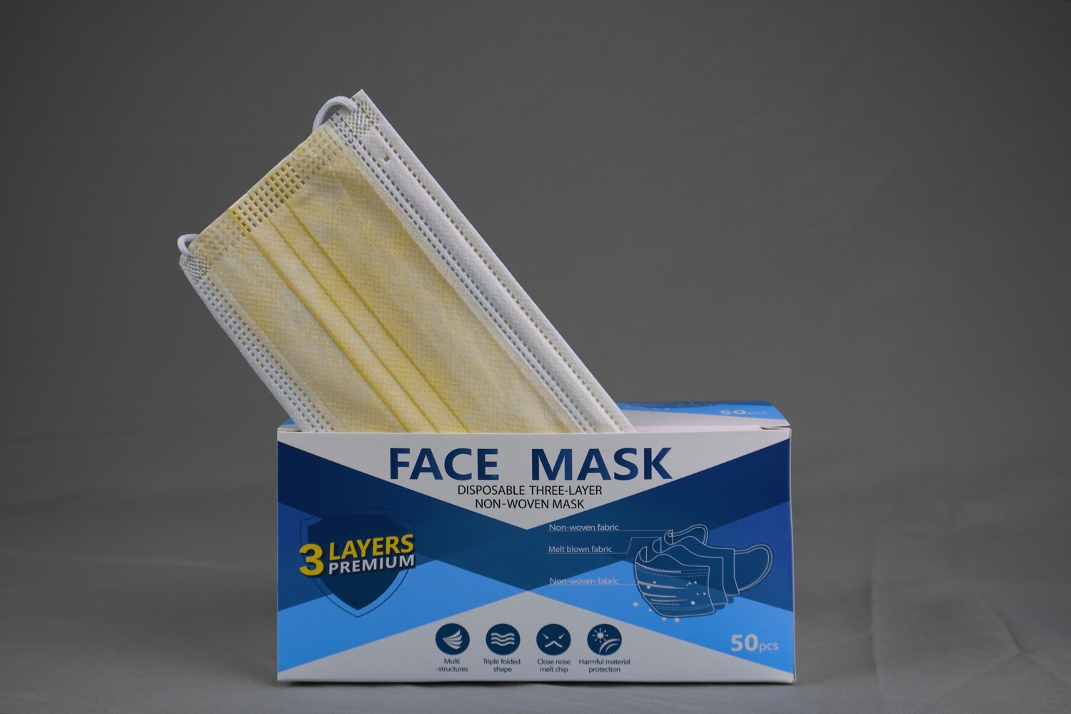 Disposable Yellow Face Mask 3ply Disposable Yellow Face Mask 3ply
