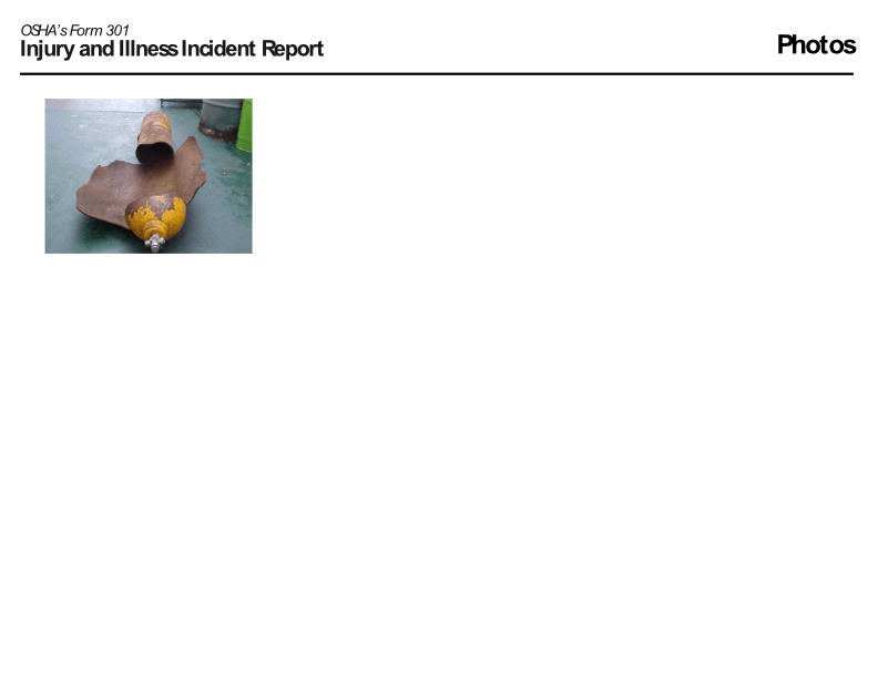 OSHA Form 301 - Injury and Illness Incident Report