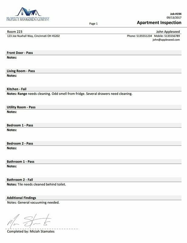 Inspection Form - CUSTOMIZABLE