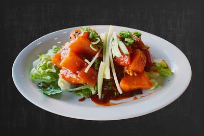 Spicy Tuna Salmon Sashimi