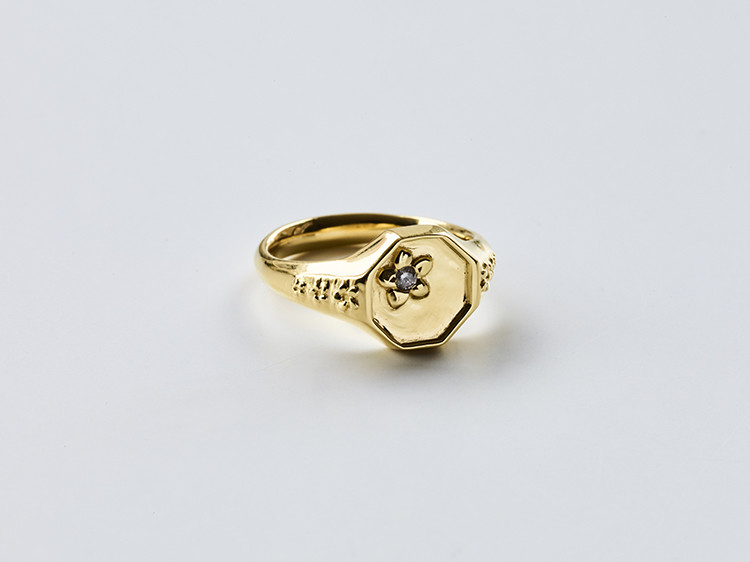 Diamond Flower Signet