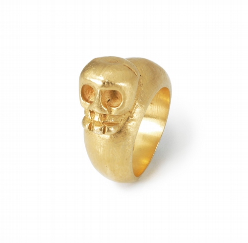 Skull band ring
