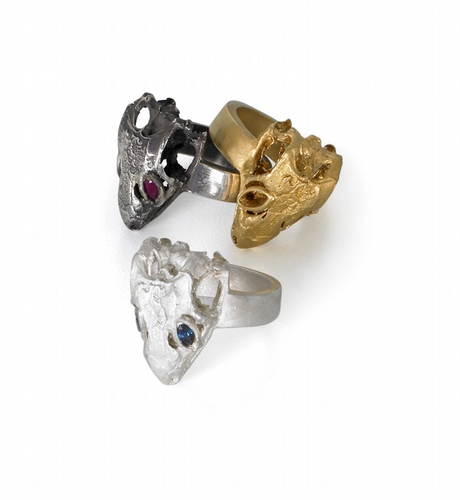 Lizard skull ring