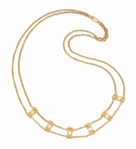 Double chained bone necklace