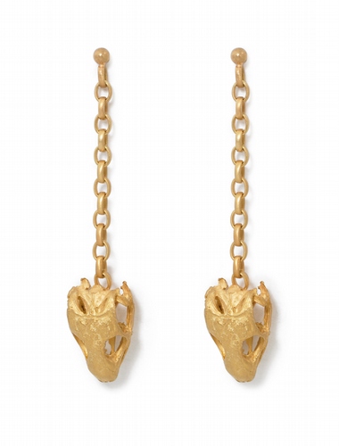 Lizard skull earrings
