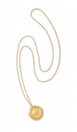 Gold flower coral necklace