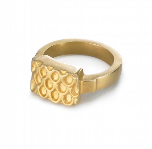 Gold snakeskin ring