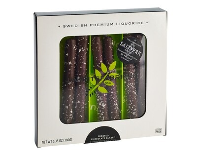 Chocolate Glazed Liquorice Sticks Frosty 180g Chocolate Glazed Liquorice Sticks Frosty 180g