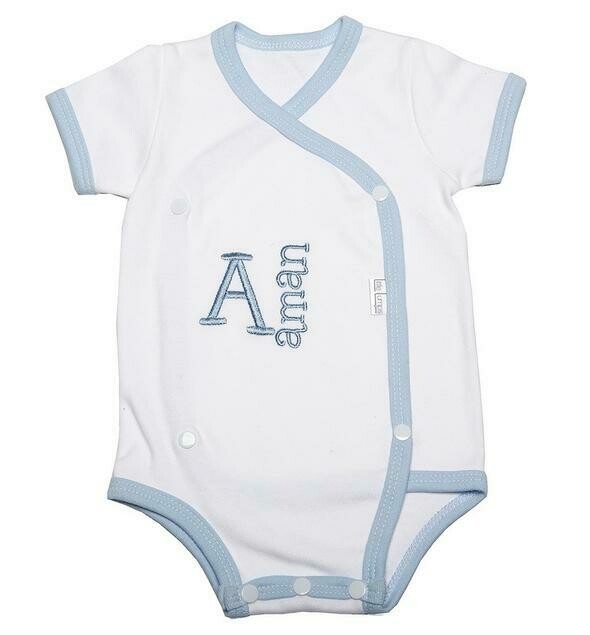 Personalised Embroidered cross-over onesie