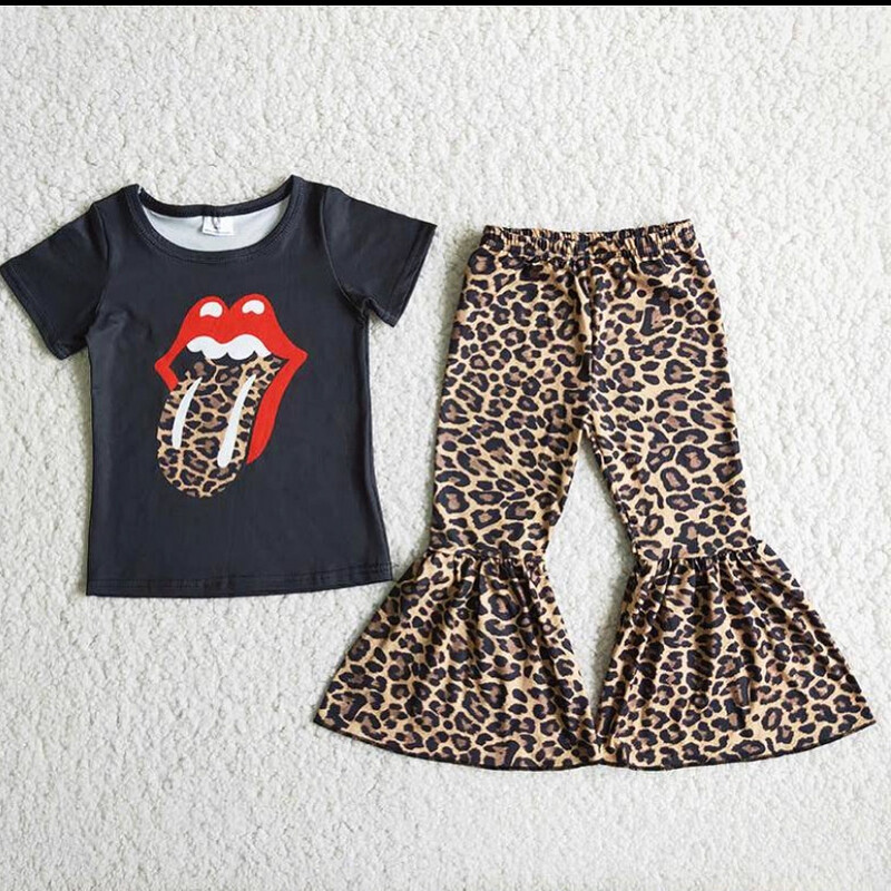 Rolling Stone Leopard Bell Bottom Set