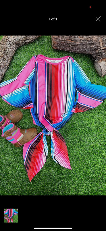 Pink Tone Serape Printed Baby Onesie