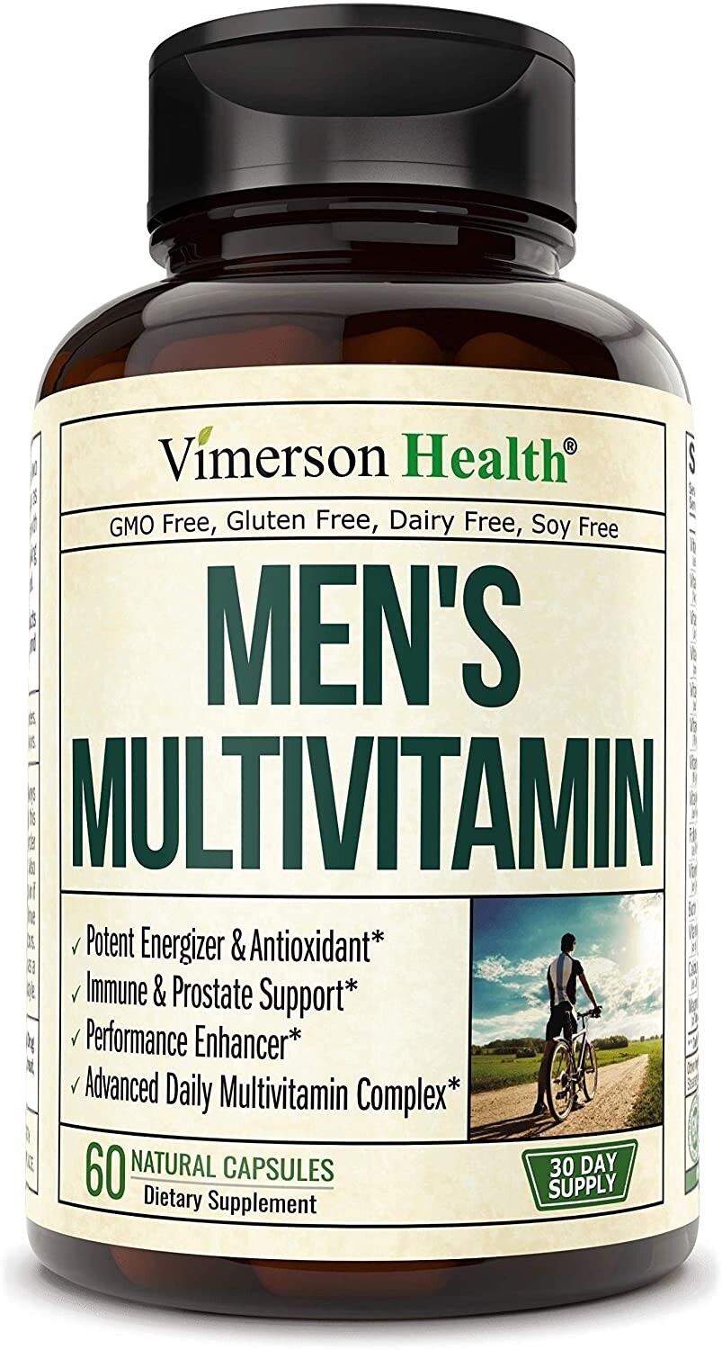 NATURELO One Daily Multivitamin for Men - with Whole Food Vitamins &amp; Organic Extracts - Natural Supplement - Best for Energy, General Health - Non-GMO - 60 Capsules | 2 Month