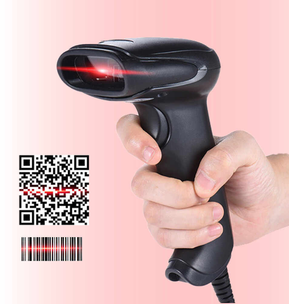 2D Barcode Hand Held Scanner W/ Stand