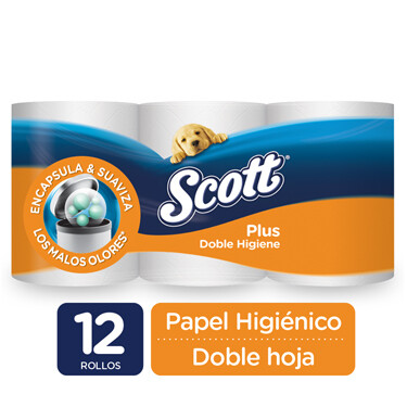 PAPEL BAÑO SCOTT CUIDADO COMPLETO 12 ROLLOS TRIPLE HOJA
