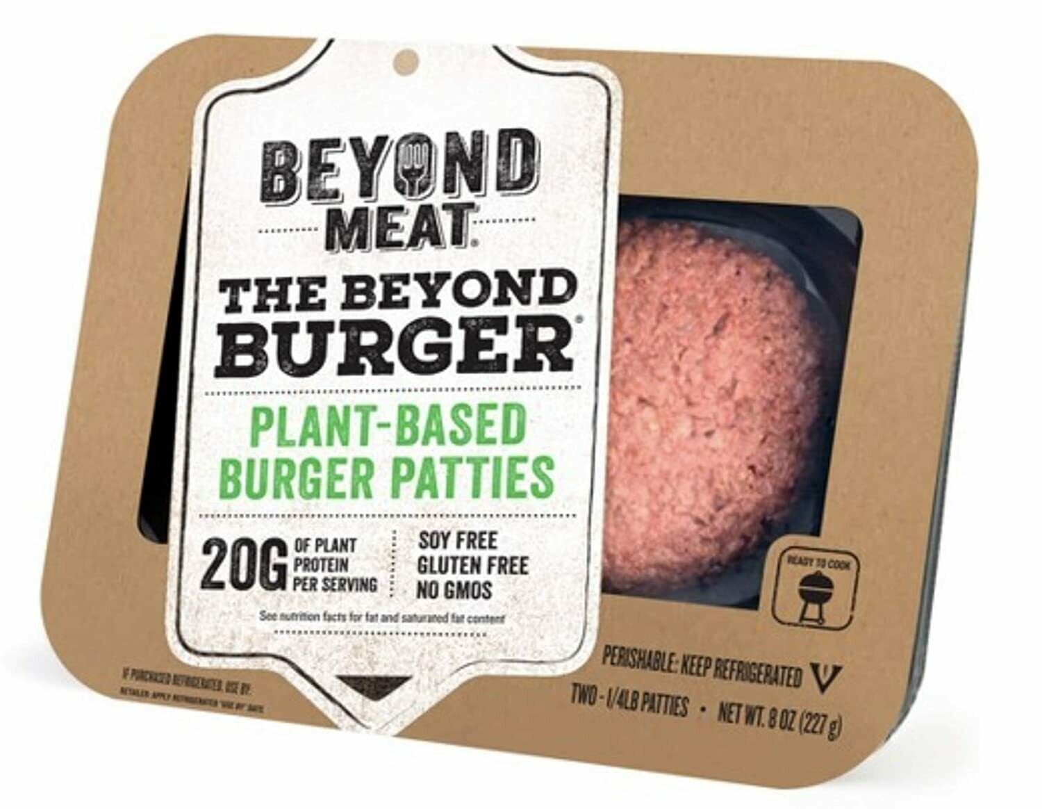 BEYOND MEAT PLANT BASED BURGER TWO 1/4 PATTIES 8 OZ