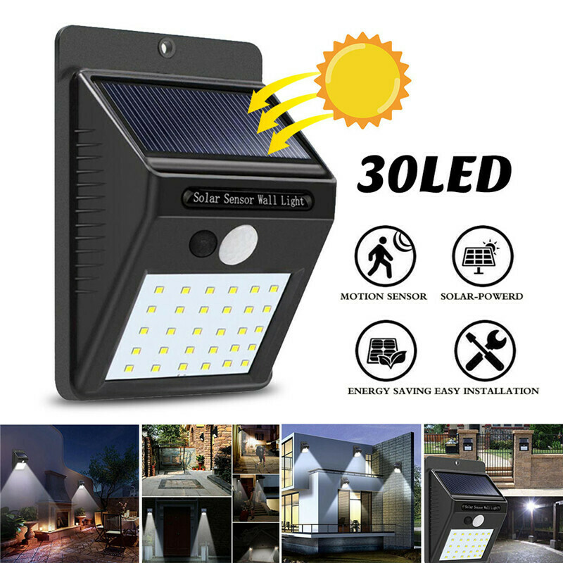 Luz Solar Led para Exterior con sensor motion 30 LED