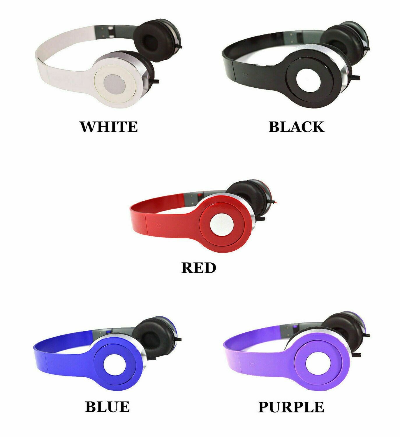 Auriculares Sobre las Orejas Estéreo Estilo DJ W sonido de calidad de audio de 3.5 mm