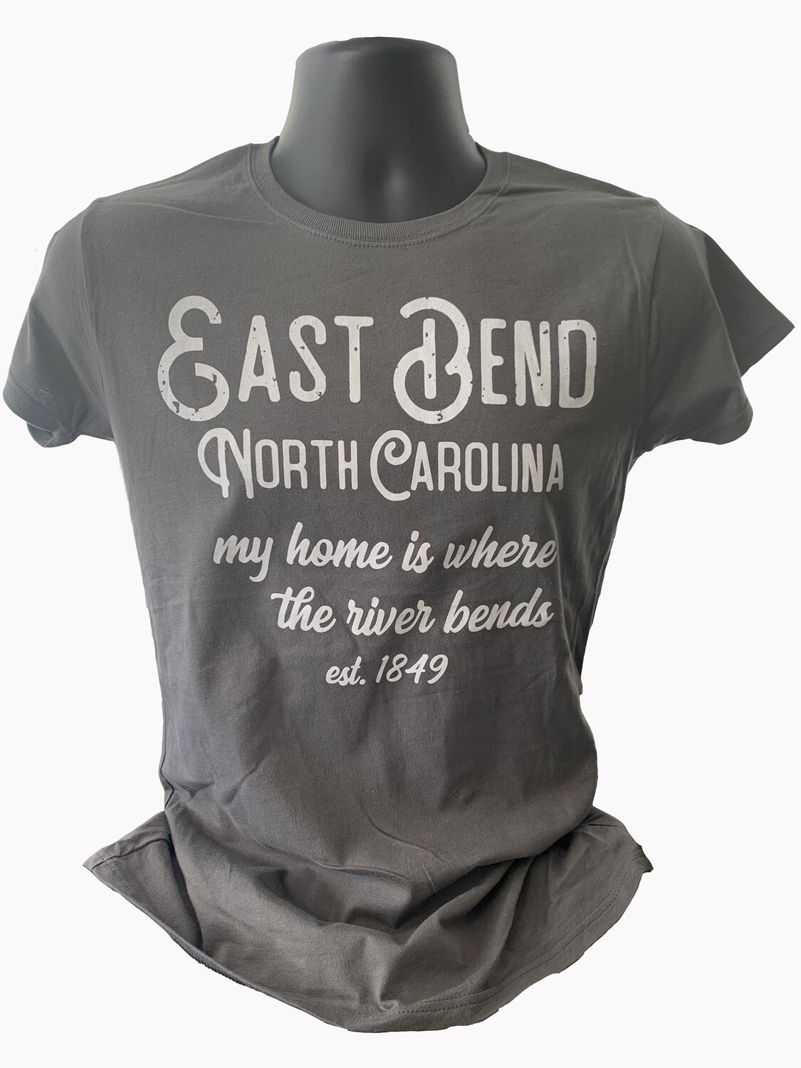 East Bend River Bends Gray Tee