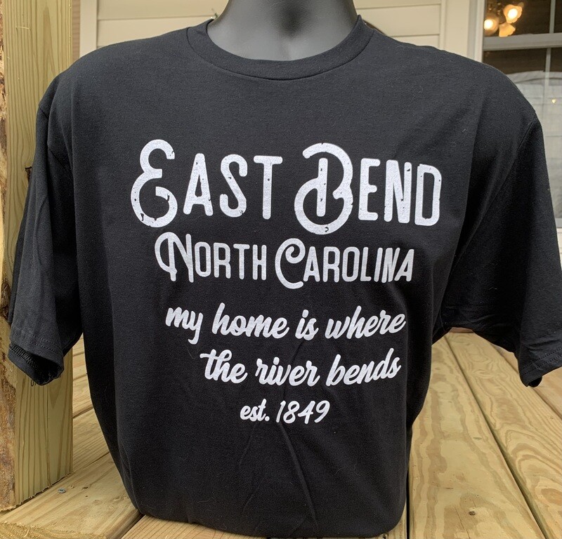 East Bend River Bends Black Tee