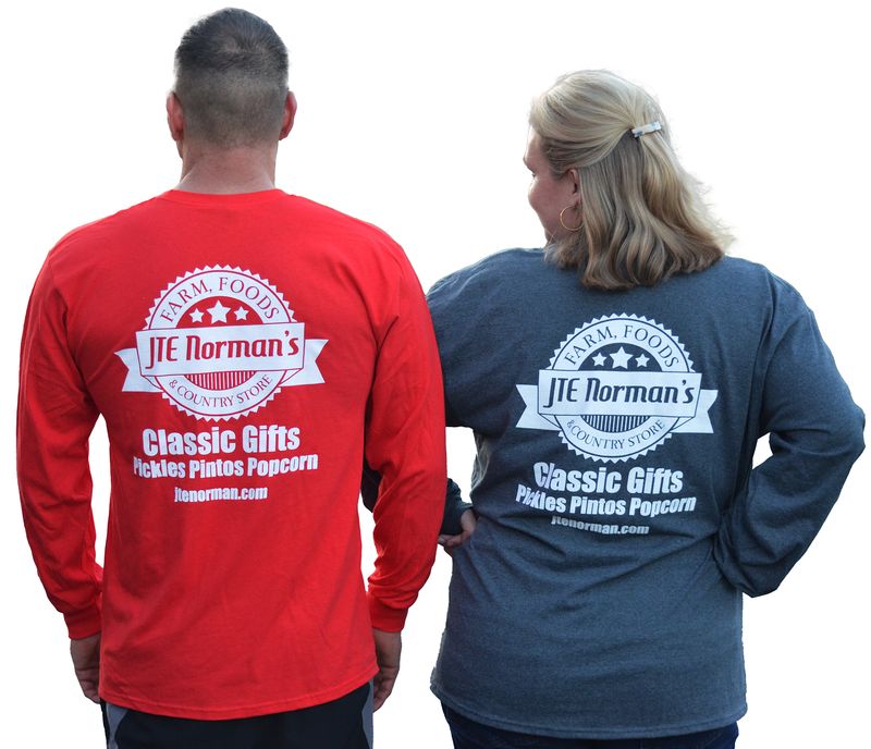 RED JTE Norman's Brand Logo Long Sleeve Tee