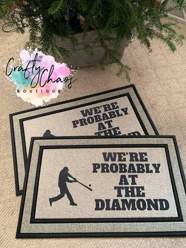 BASEBALL DOORMAT