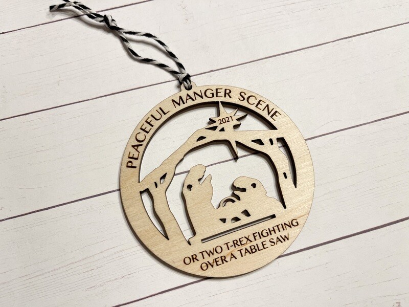 Peaceful Manger Scene Ornament