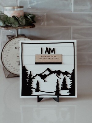 MASCULINE I AM AFFIRMATION W/ 10 CHANGEABLE SLIDES