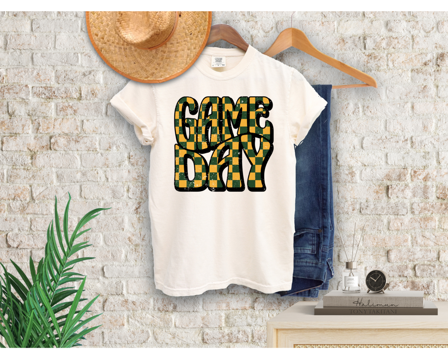 GREEN YELLOW GAME DAY TEE