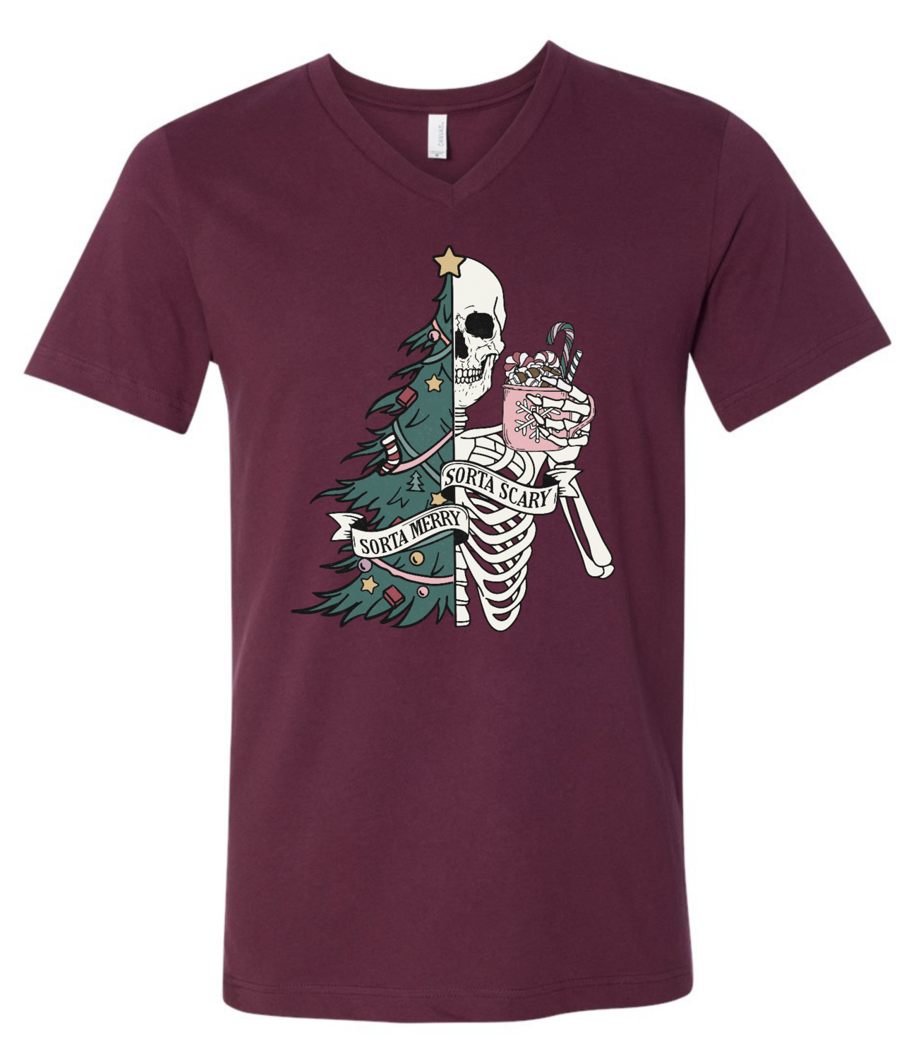 SORTA MERRY SORTA SCARY V NECK