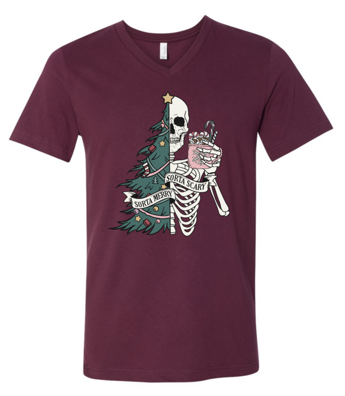 SORTA MERRY SORTA SCARY V NECK