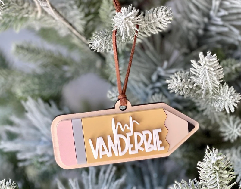 PERSONALIZED PENCIL ORNAMENT