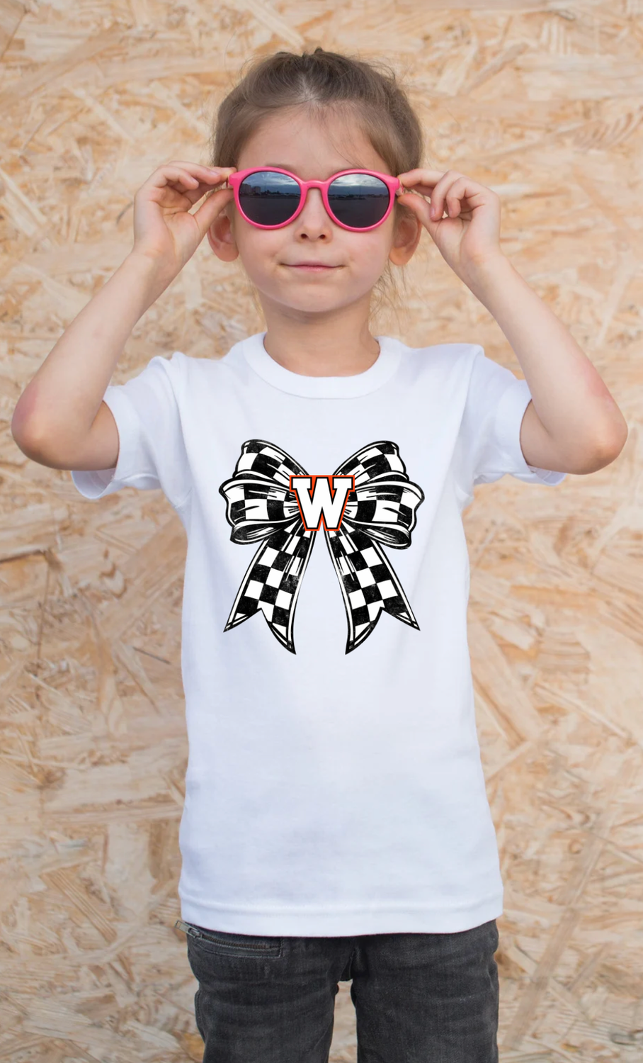 W CHECKERED BOW - ADULT