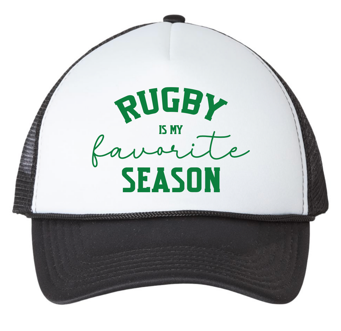 RUGBY IS MY FAVORITE SEASON TRUCKER HAT
