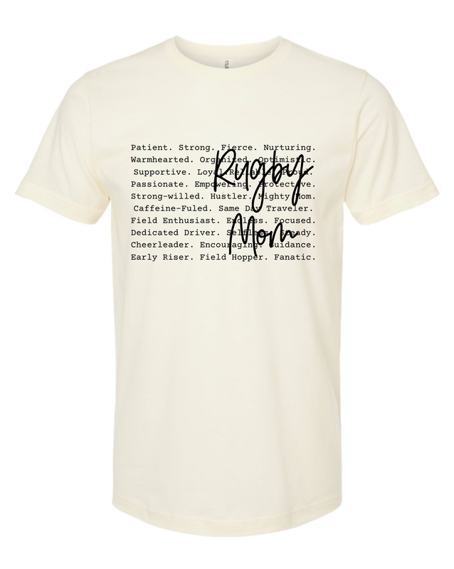 RUGBY MOM WORD COLLAGE