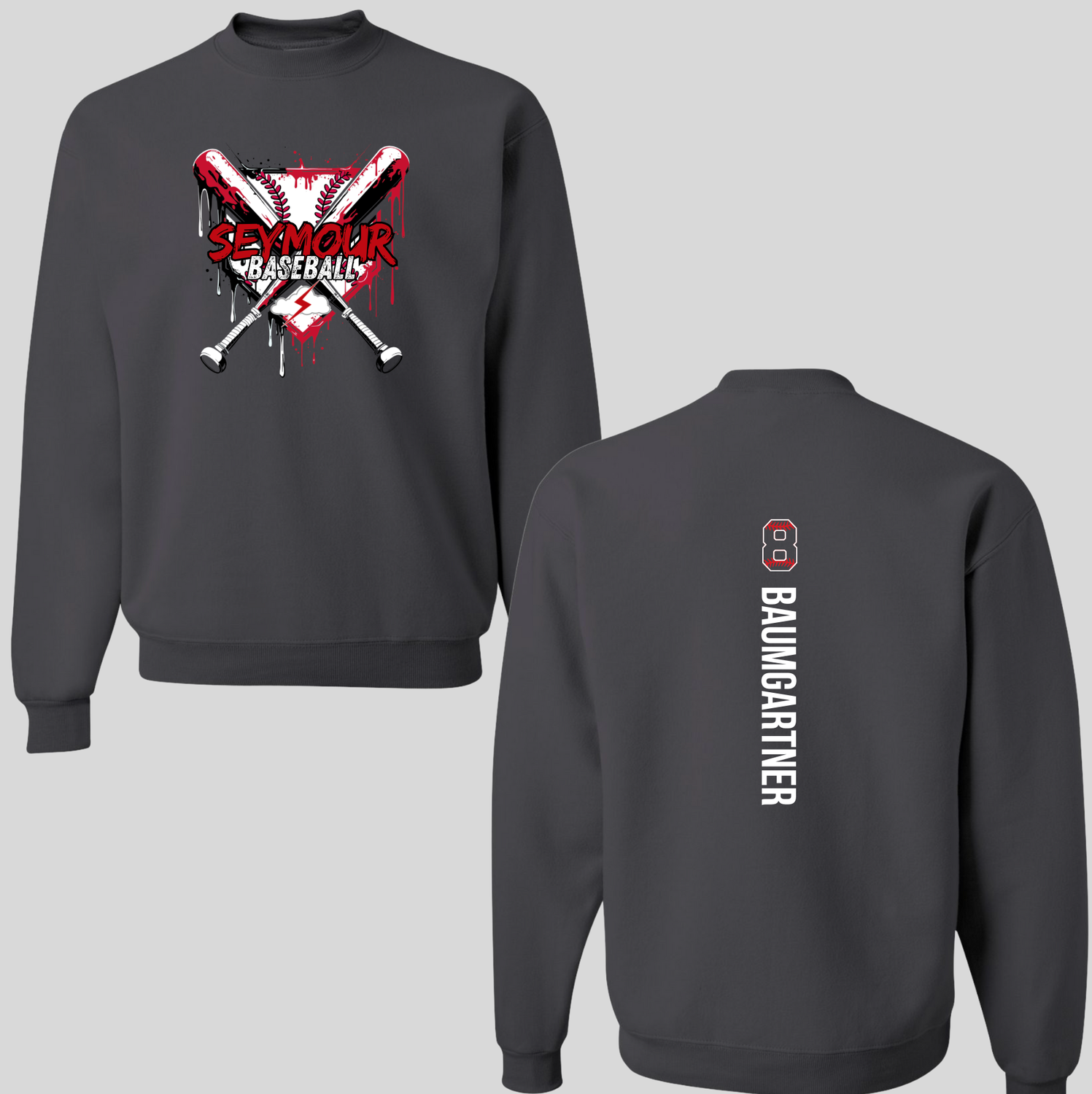 SEYMOUR BASEBALL CREWNECK SWEATSHIRT