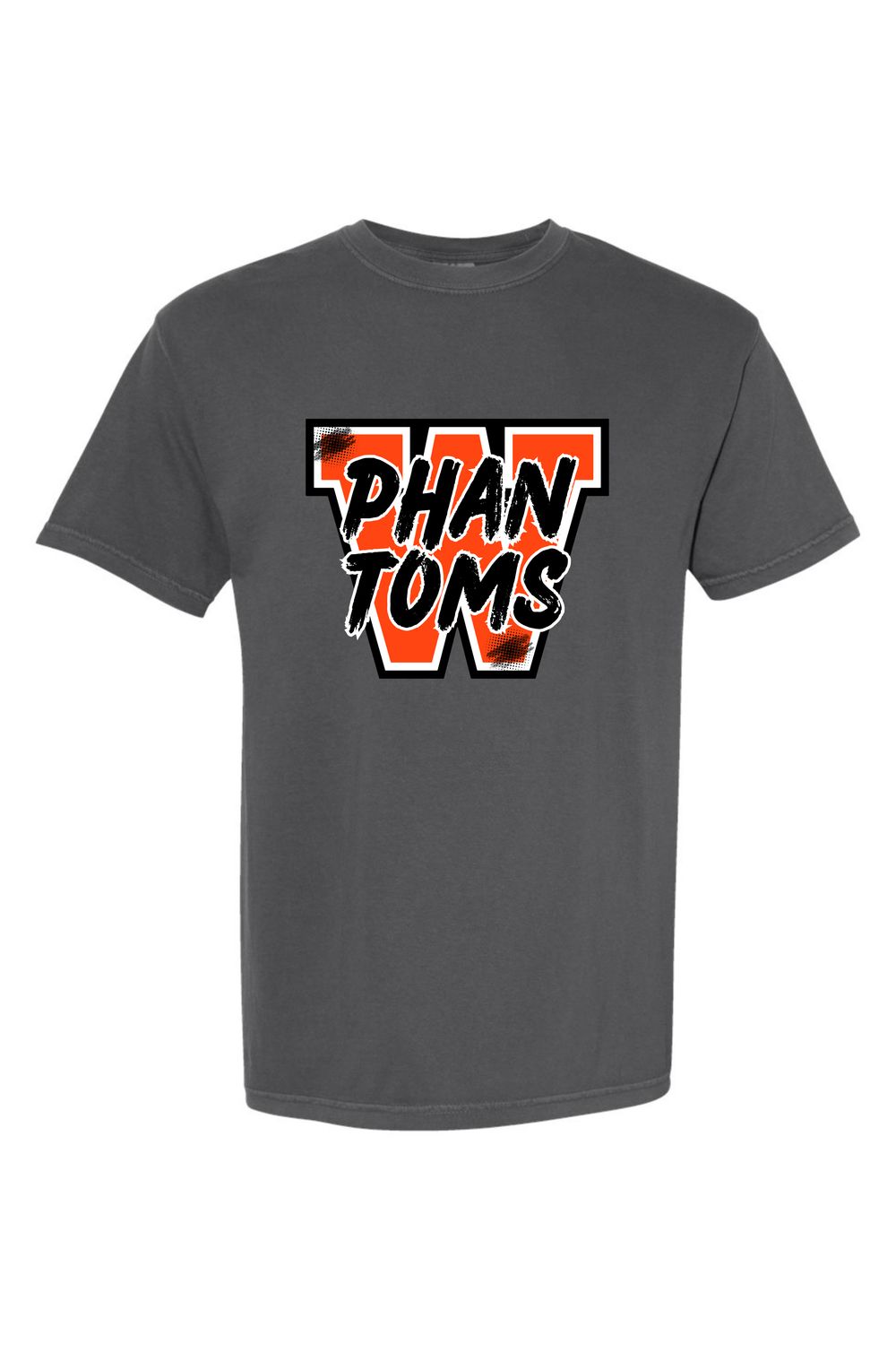 DISTRESSED W WITH BRUSH TEXT - ADULT