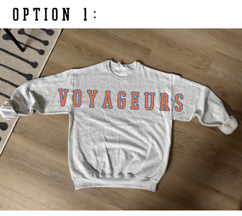 OVERSIZED VOYAGEURS PRINT ACROSS CHEST - ADULT