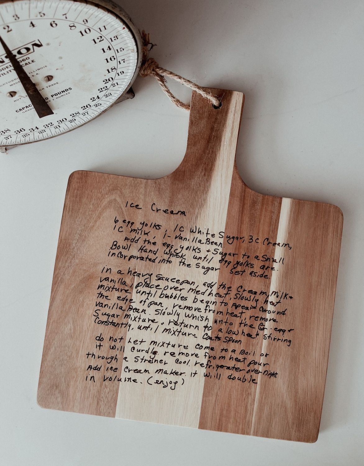 RECIPE ENGRAVED CUTTING BOARD