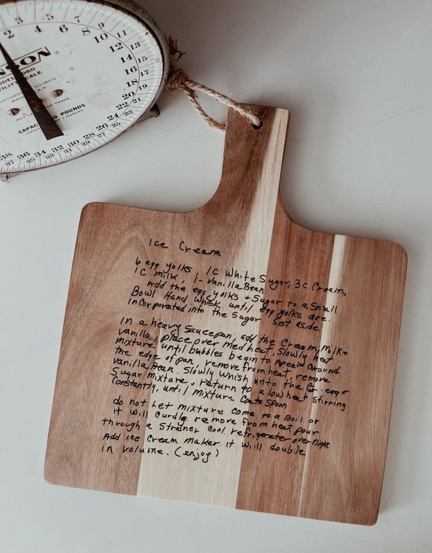 RECIPE ENGRAVED CUTTING BOARD