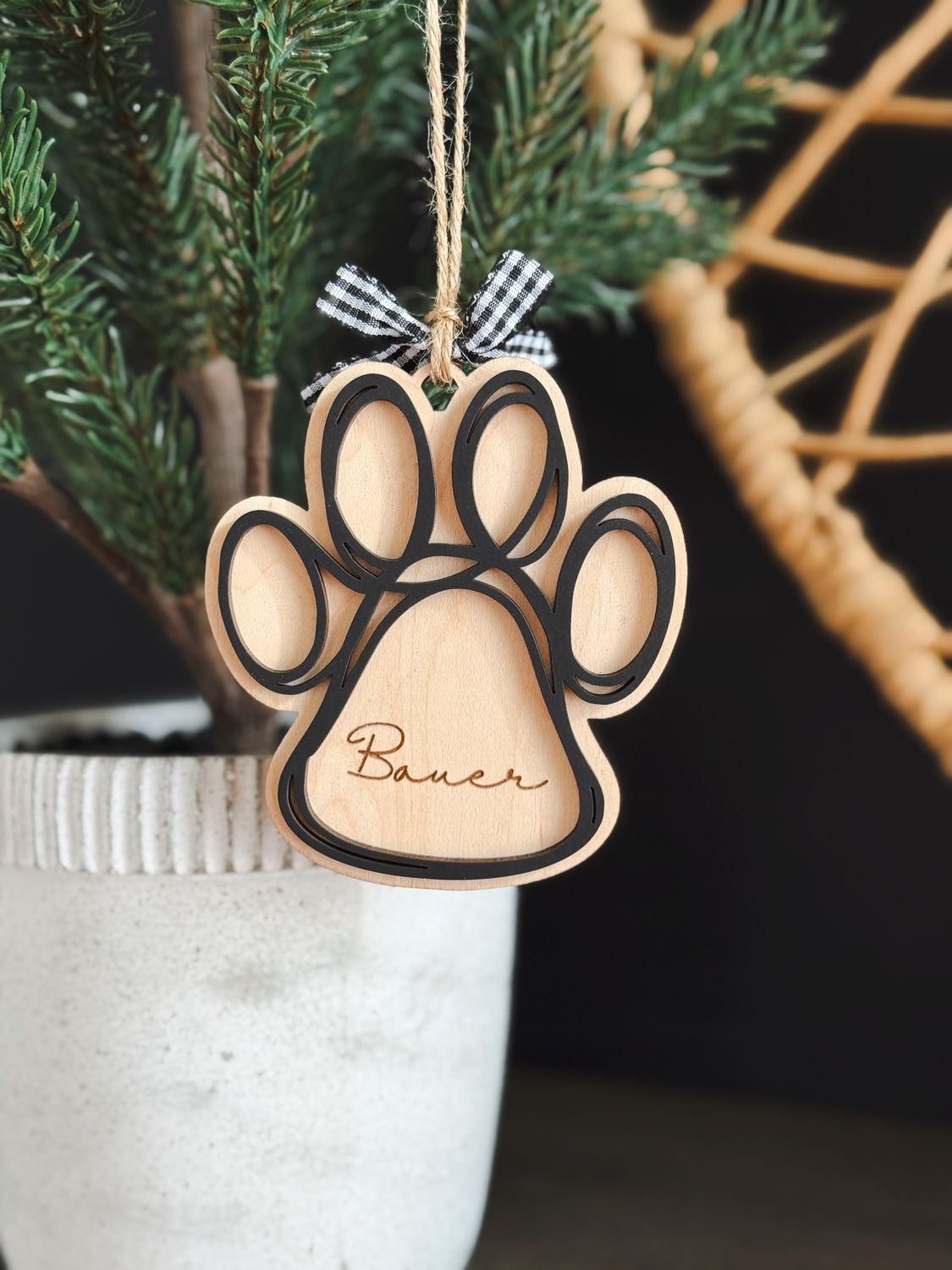 PERSONALIZED PAW ORNAMENT