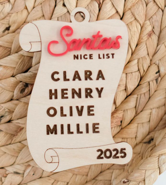 SANTAS NICE LIST ORNAMENT