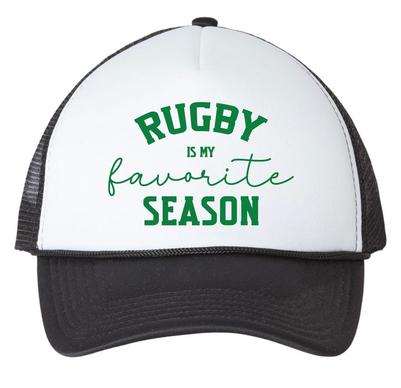 RUGBY IS MY FAVORITE SEASON TRUCKER HAT