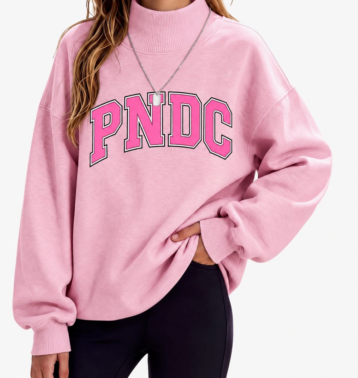 PNDC LIGHT PINK MOCKNECK