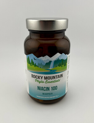 Rocky Mountain Niacin Vitamin B3 90 vegane Kapseln 100mg (Jetzt wieder Verfügbar)