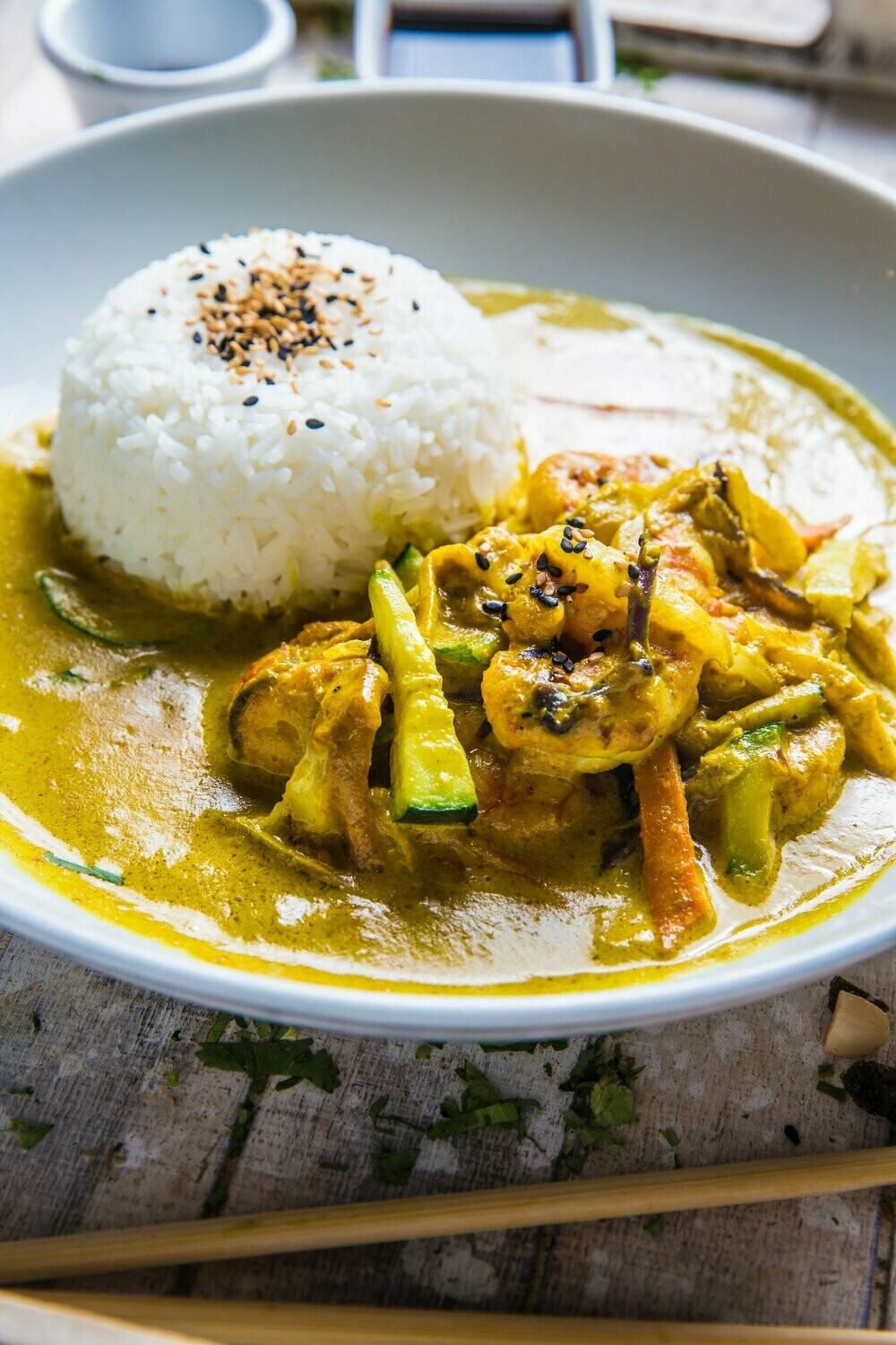 Curry Thailandés de verduras y leche de coco