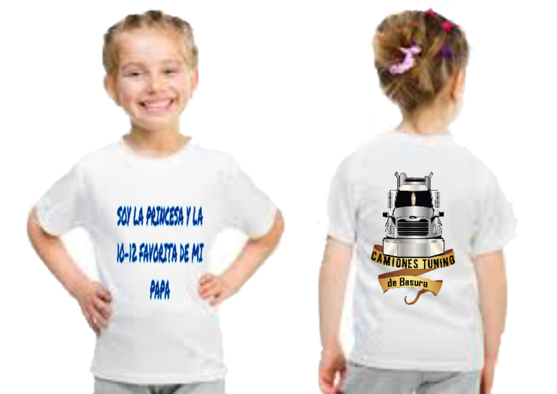 Playera niña original de camiones tuning