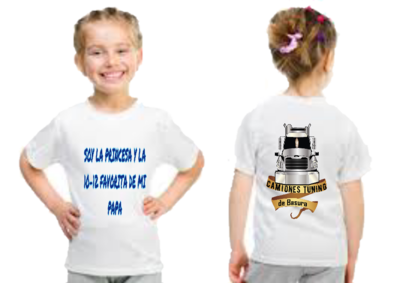 Playera niña original de camiones tuning