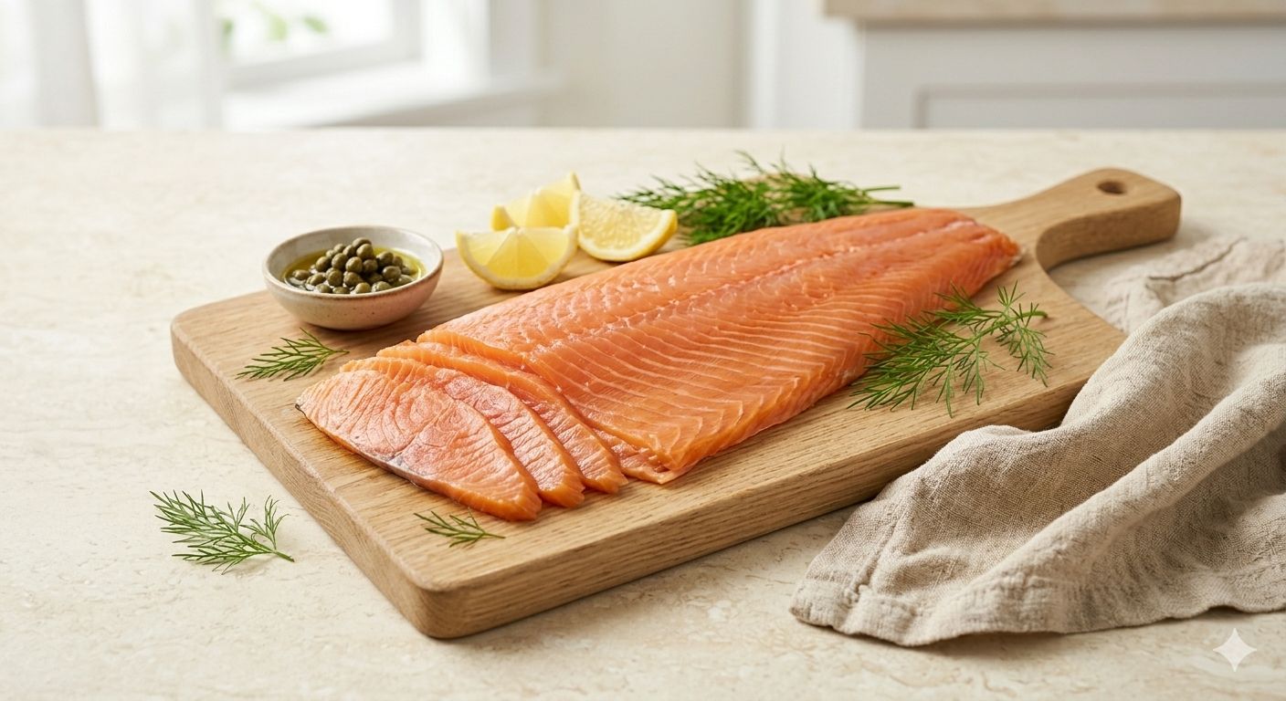 Cold Smoked Norwegian Salmon Side Pre-Sliced | Approx. 1.2kg Side