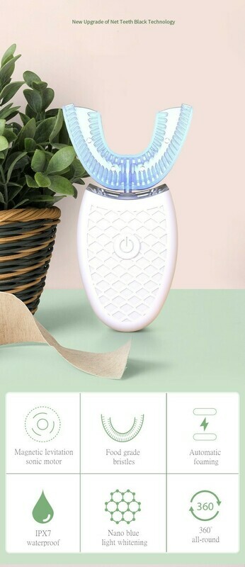 Cepillo de dientes eléctrico sónico automático de 360 grados de silicona Ultra sónico